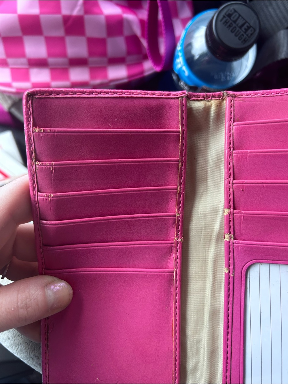 Coach Polka Dot White Wallet with Pink Trim - Picture 5 of 6